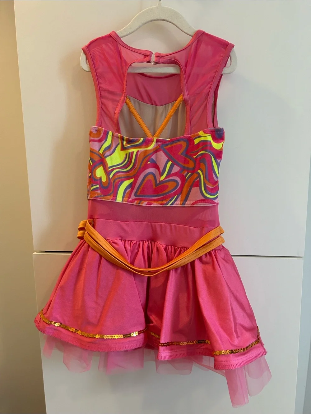 Weissman “Nobody Like You” Pink Heart-Print Dance Dress - Size Child’s Large
